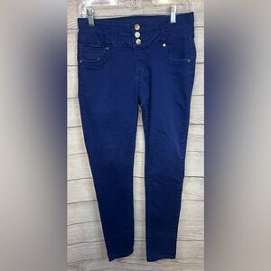 Sexy LuLu Premium Colombian High Rise Skinny Jeans Blue Size 11/12